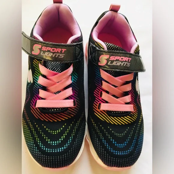 Sketchers. Sport lights. Girls sneakers. Size 1 ( little girl) - Picture 1 of 6